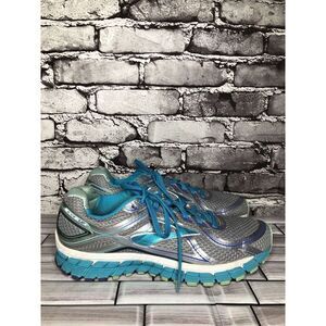 Brooks GTS Blue Gray Mesh Synthetic Lace Up Running Shoes Women Sz 11.5N US/44EU